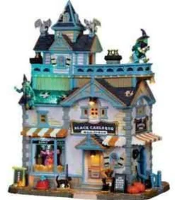 Lemax 05005 - Black Cauldron Boo-Tique, With 4.5V Adaptor (No Color Box) - Spooky Town Houses* Lemax Spooky Town Houses