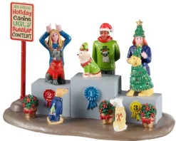 Lemax 13556 - Canine Holiday Sweater Contest - Table Pieces* Lemax Table Pieces