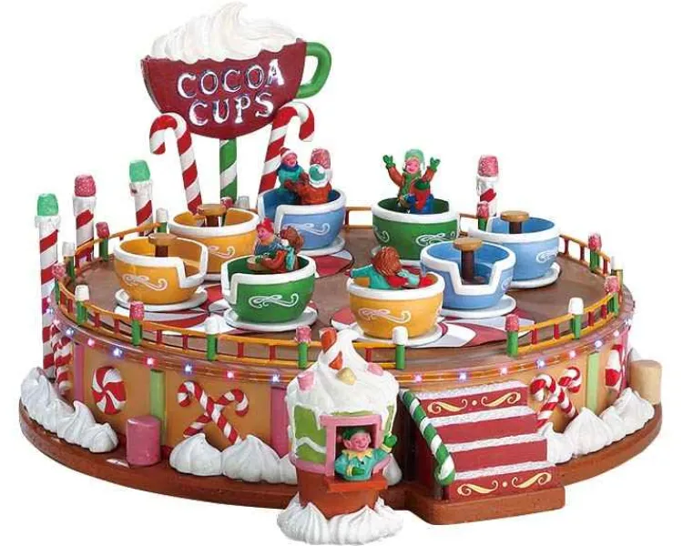 Lemax 74222 - Cocoa Cups, Set Of 2, With 4.5V Adaptor - Sugar N Spice Accessories* Lemax Sugar N Spice Accessories