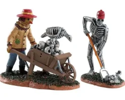 Lemax 82573 - Ghoulish Gardeners, Set Of 2 - Spooky Town Figurines* Lemax Spooky Town Figurines