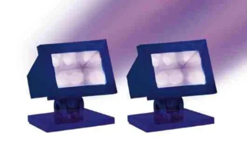 Lemax 34974 - Halloween Purple Light, Set Of 2, Battery-Operated - Spooky Town Halloween Village Accessories* Lemax Spooky Town Accessories