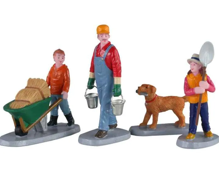 Lemax 02922 - Morning Chores, Set Of 4 - Figurines* Lemax Figurines