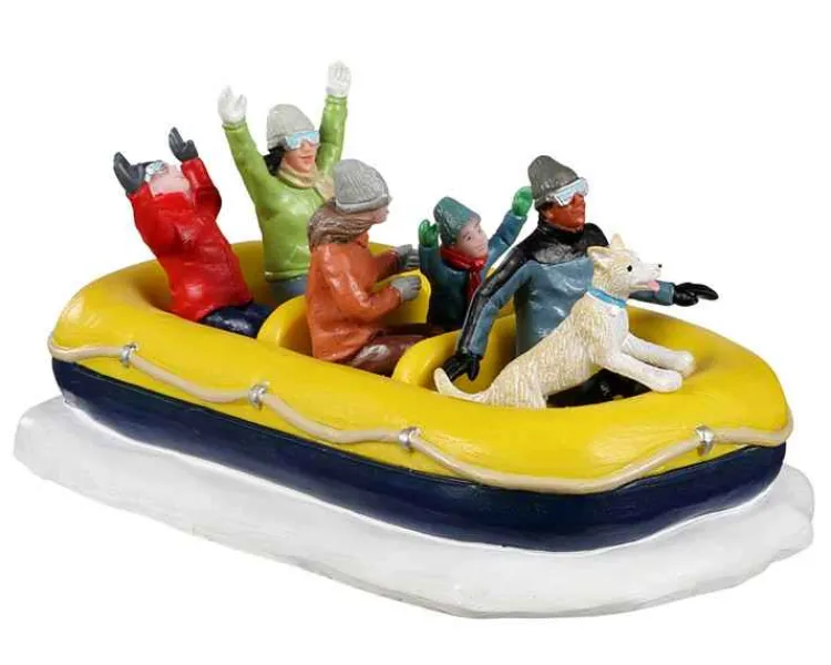 Lemax 23596 - Snow Rafting - Christmas Village Table Pieces* Lemax Table Pieces