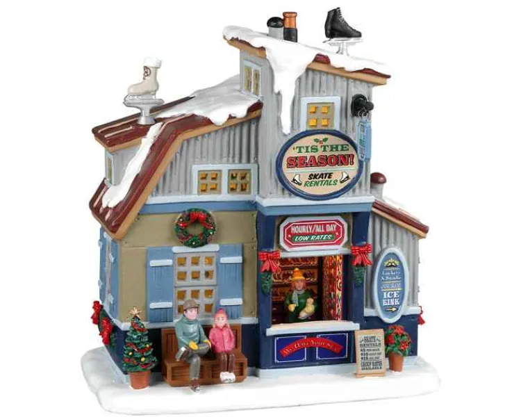 Lemax 25883 - Tis The Season Skate Rentals - Caddington Village Christmas Houses & Buildings* Lemax Caddington Village