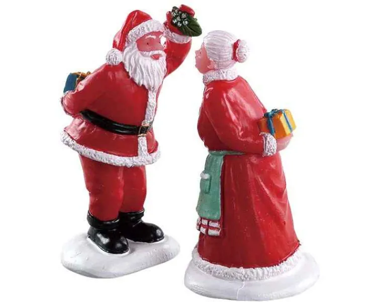Lemax 72550 - Under The Mistletoe, Set Of 2 - Figurines* Lemax Figurines