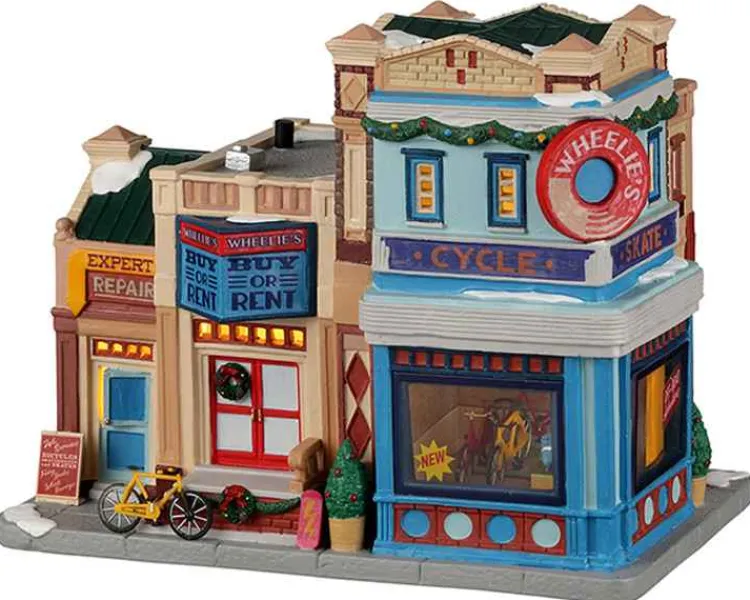 Lemax 25891 - Wheelie's Cycle And Skate Shop - Caddington Village Christmas Houses & Buildings* Lemax Caddington Village